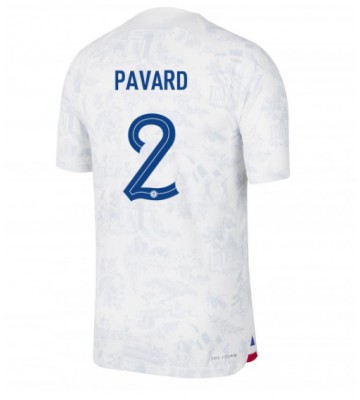 Francja Benjamin Pavard #2 Koszulka Wyjazdowych MŚ 2022 Krótki Rękaw